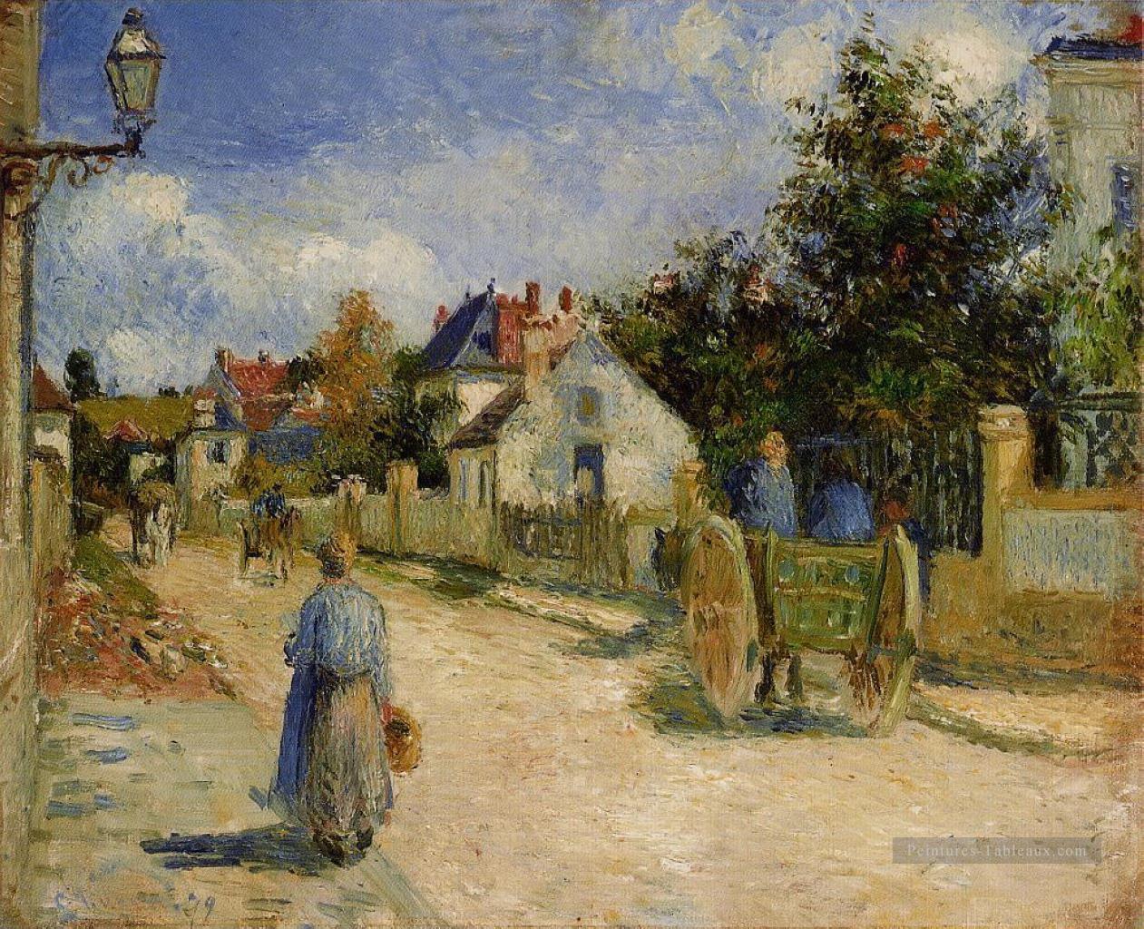 une rue à pontoise 1879 Camille Pissarro Peintures à l'huile